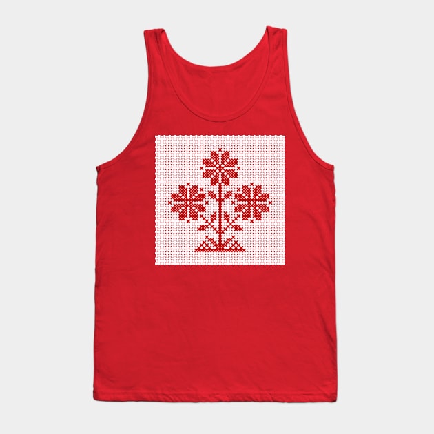 White and red Belarus ornament Tank Top by kavalenkava